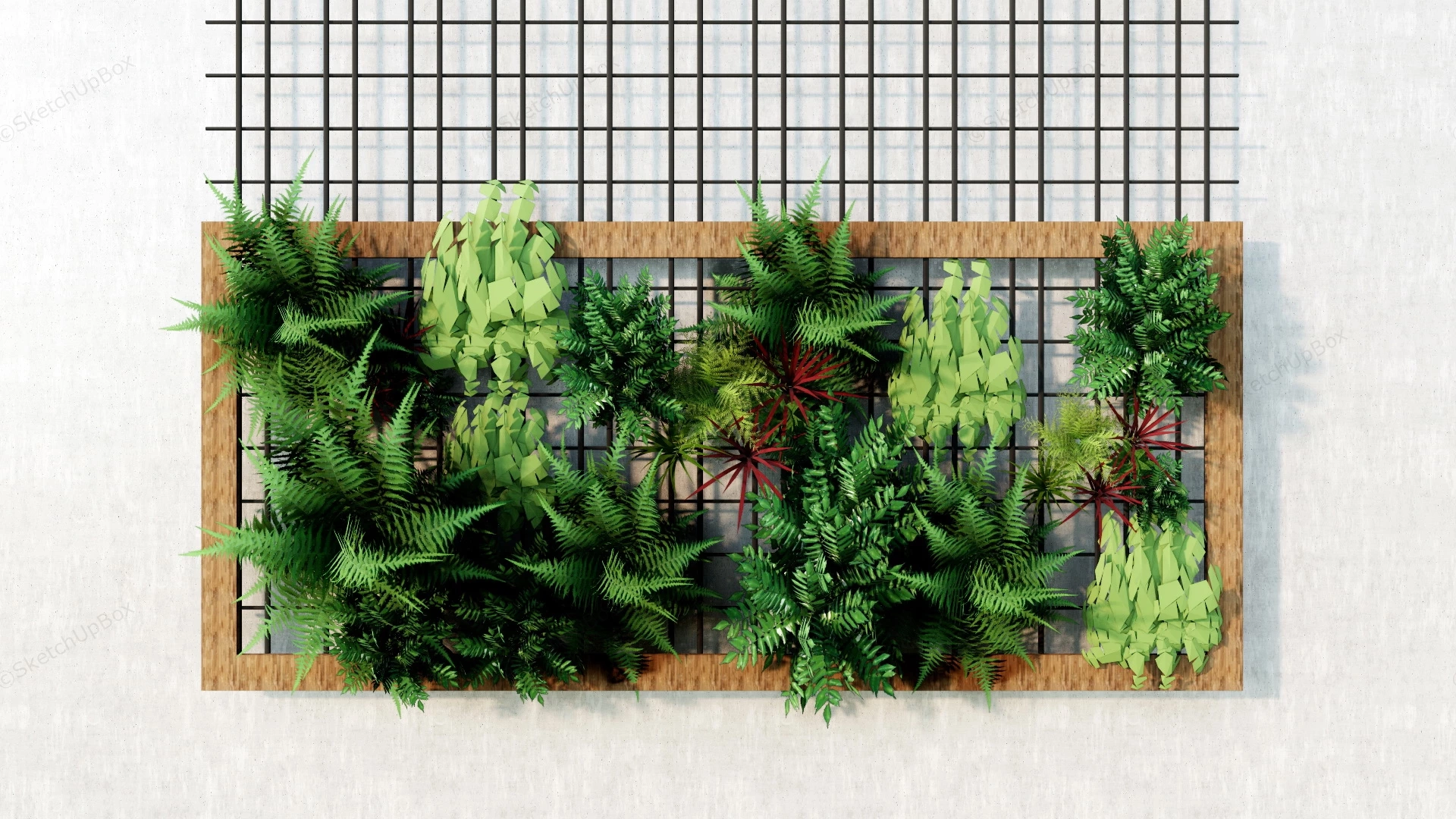 Green Wall Panel sketchup model preview - SketchupBox