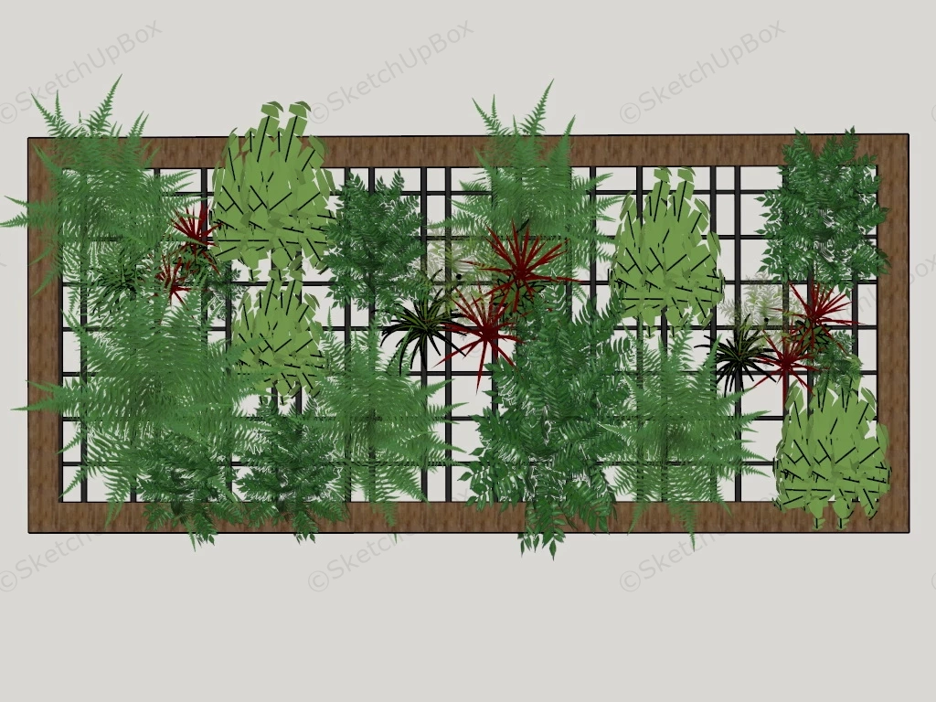 Green Wall Panel sketchup model preview - SketchupBox