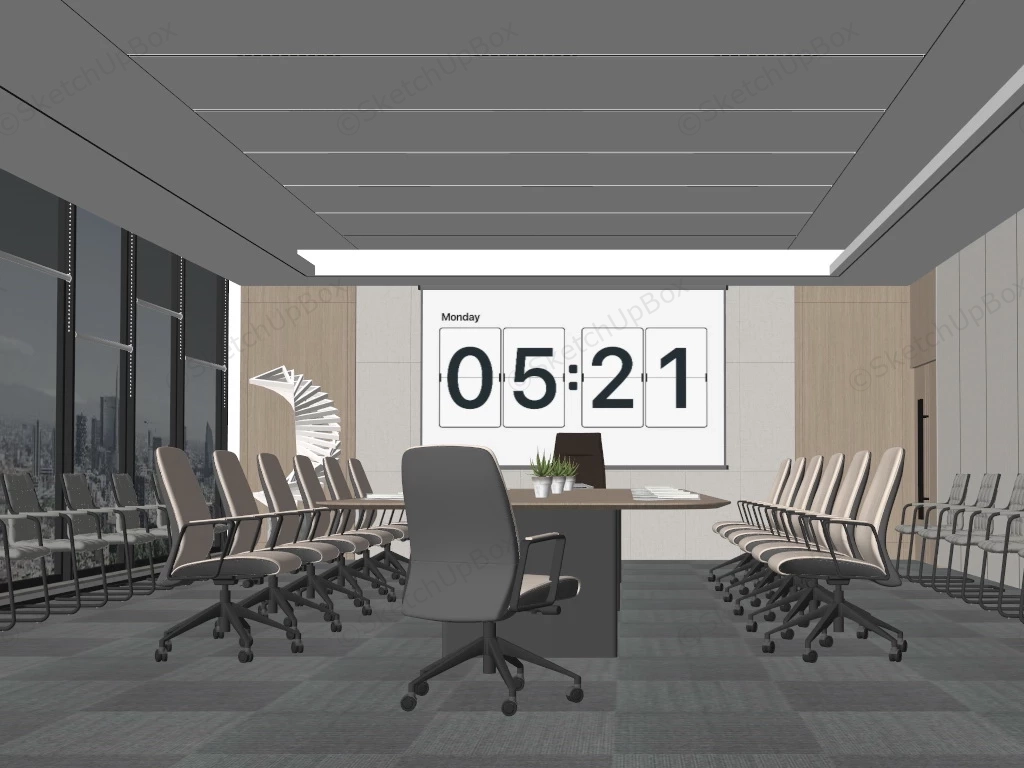 Business Meeting Room Design sketchup model preview - SketchupBox