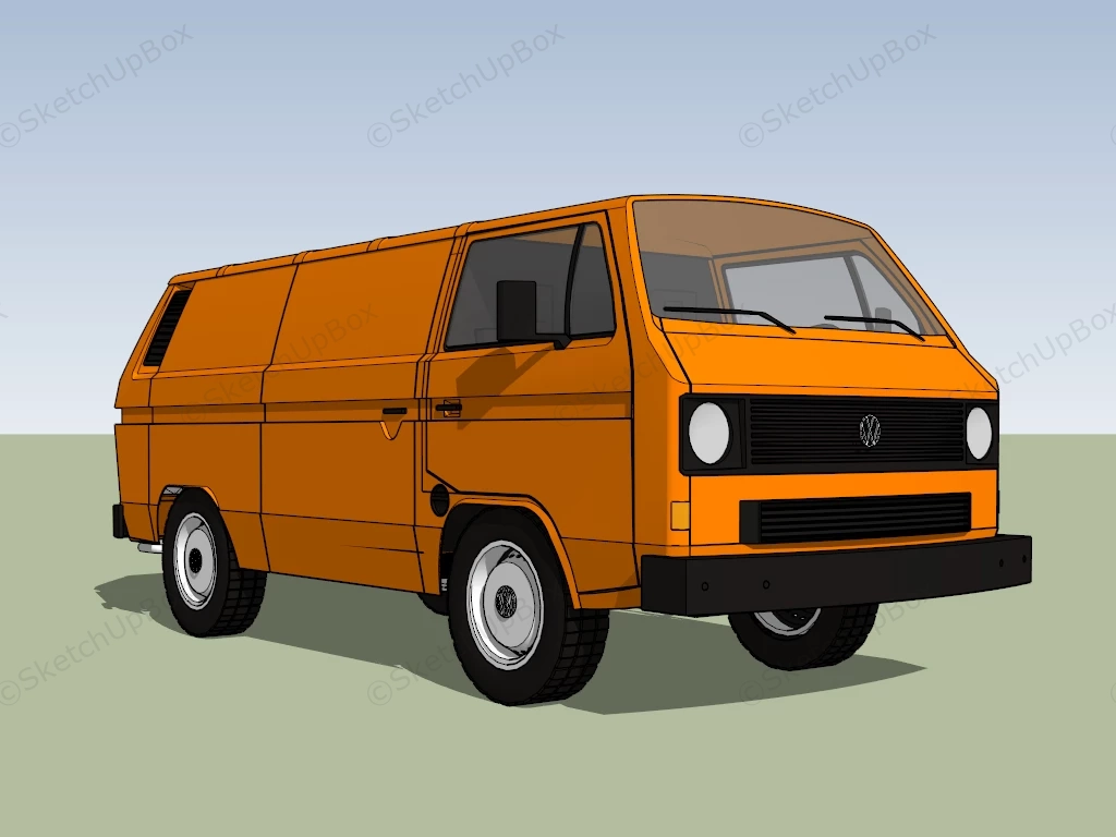 Volkswagen Transporter sketchup model preview - SketchupBox