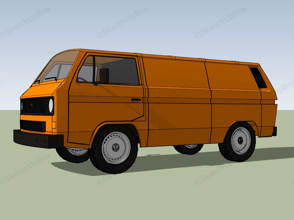 Volkswagen Transporter sketchup model preview - SketchupBox