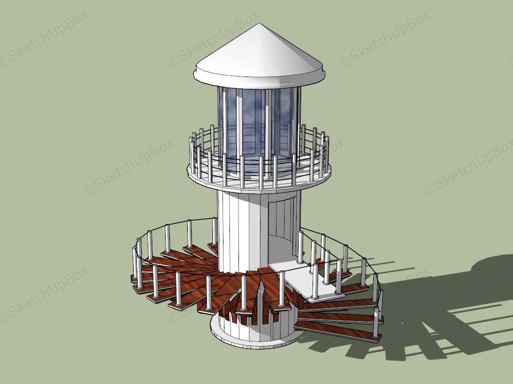 Lighthouse With Spiral Staircase sketchup model preview - SketchupBox