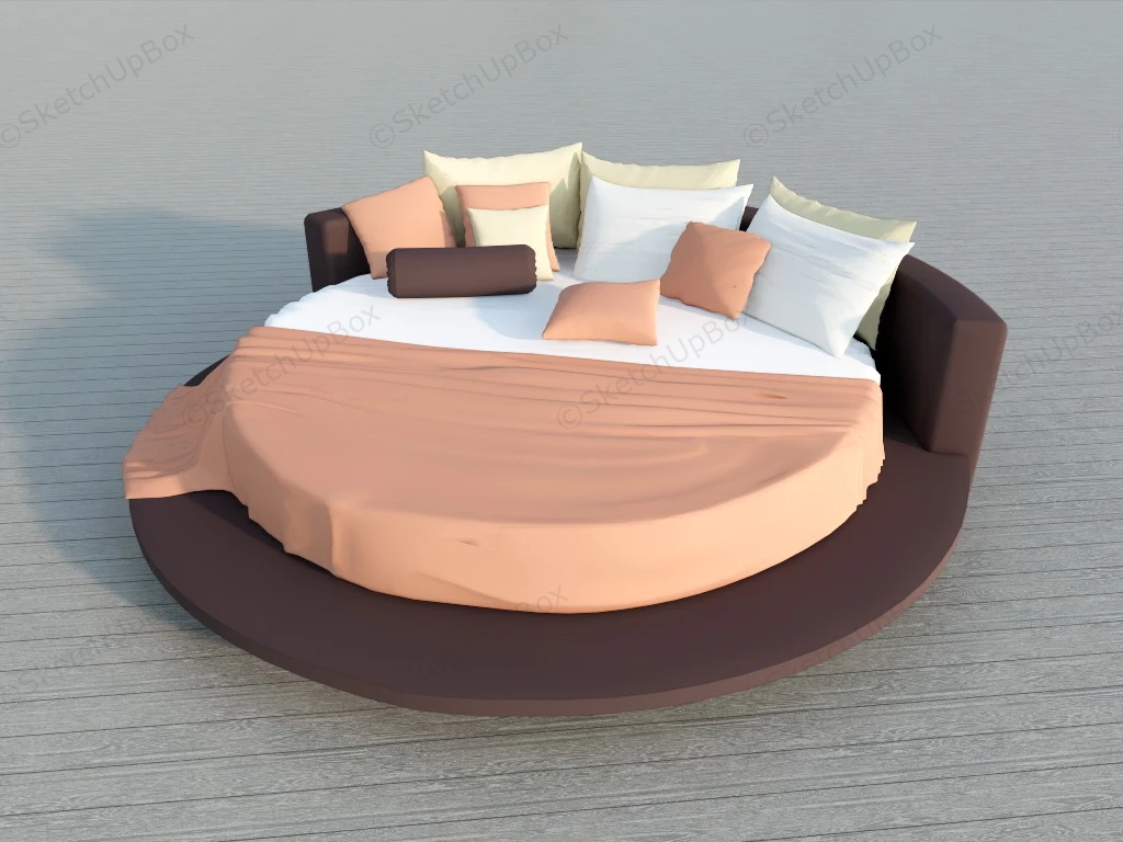 Round Platform Bed sketchup model preview - SketchupBox