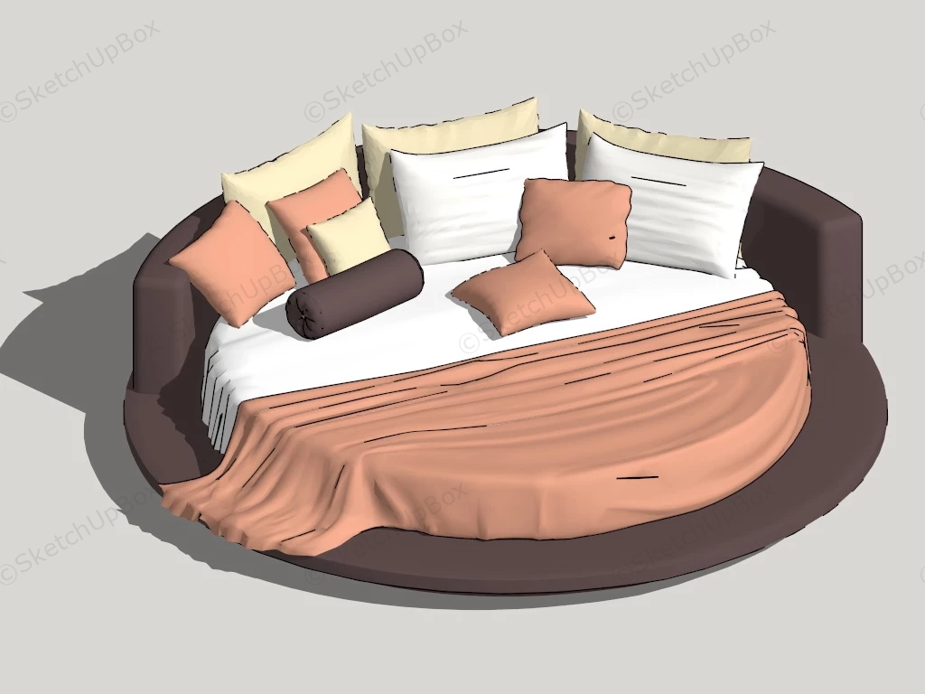 Round Platform Bed sketchup model preview - SketchupBox