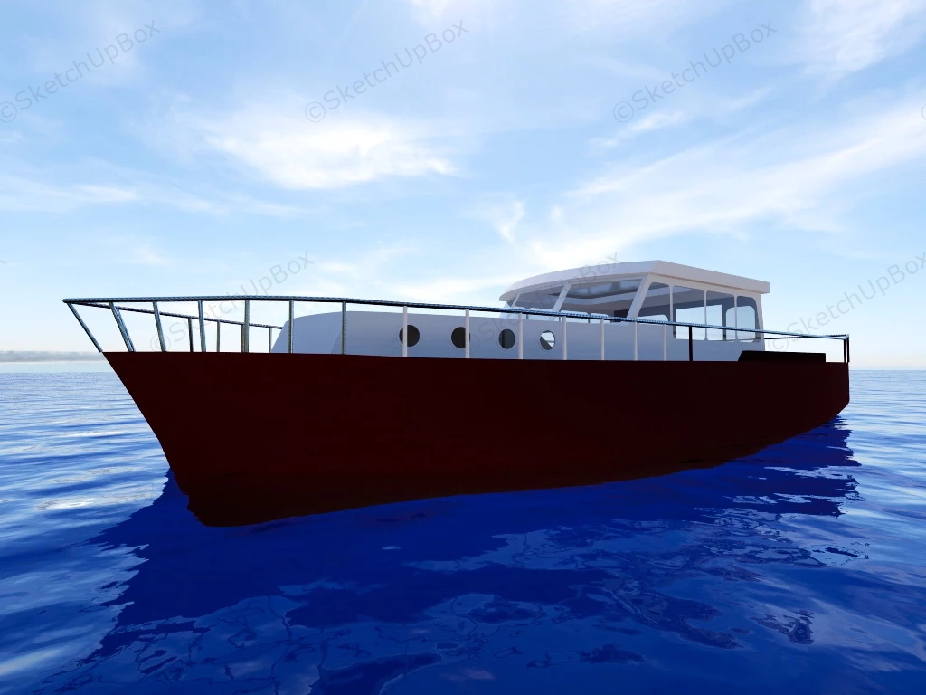 Cruiser Yacht sketchup model preview - SketchupBox