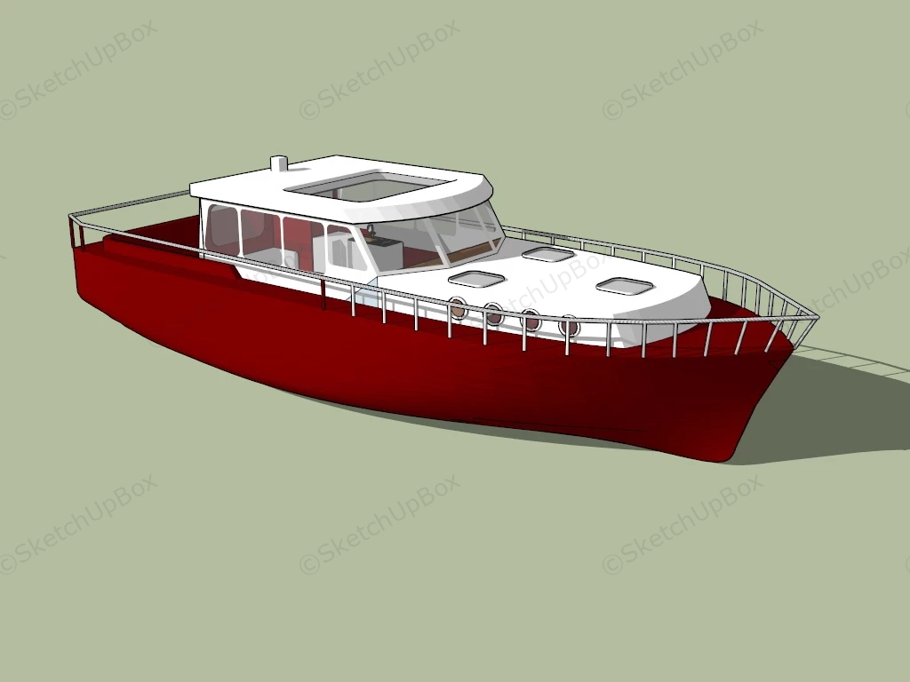 Cruiser Yacht sketchup model preview - SketchupBox