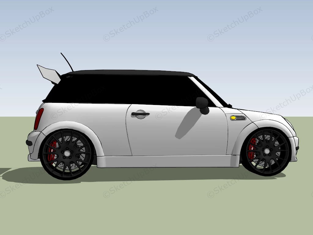 Mini Cooper 3 Door Hatch sketchup model preview - SketchupBox