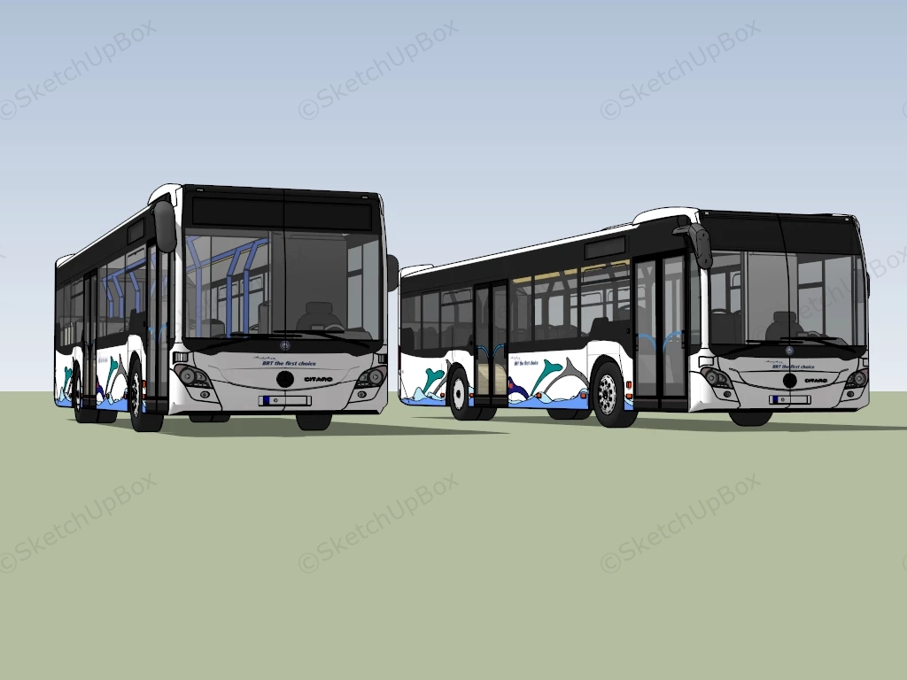 Mercedes Benz Citaro Bus sketchup model preview - SketchupBox