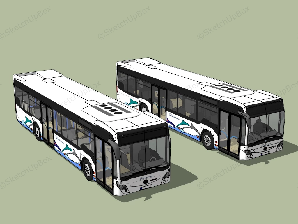 Mercedes Benz Citaro Bus sketchup model preview - SketchupBox