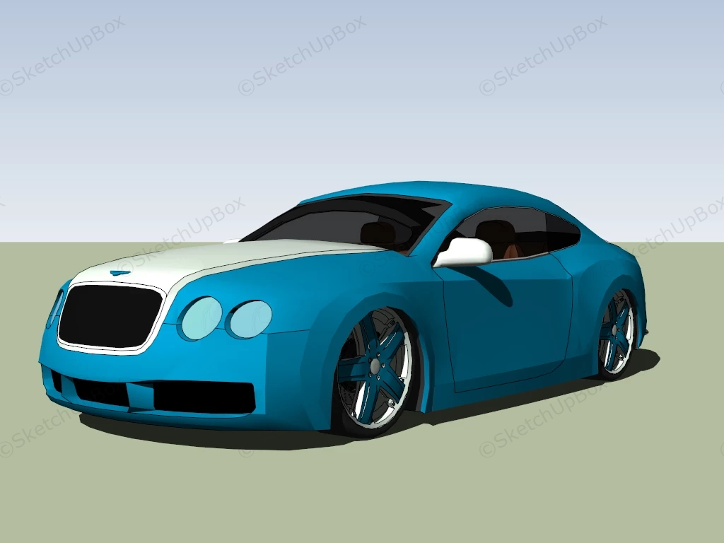 Bentley Continental GT sketchup model preview - SketchupBox