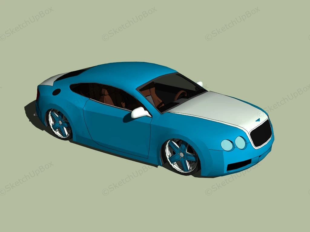 Bentley Continental GT sketchup model preview - SketchupBox