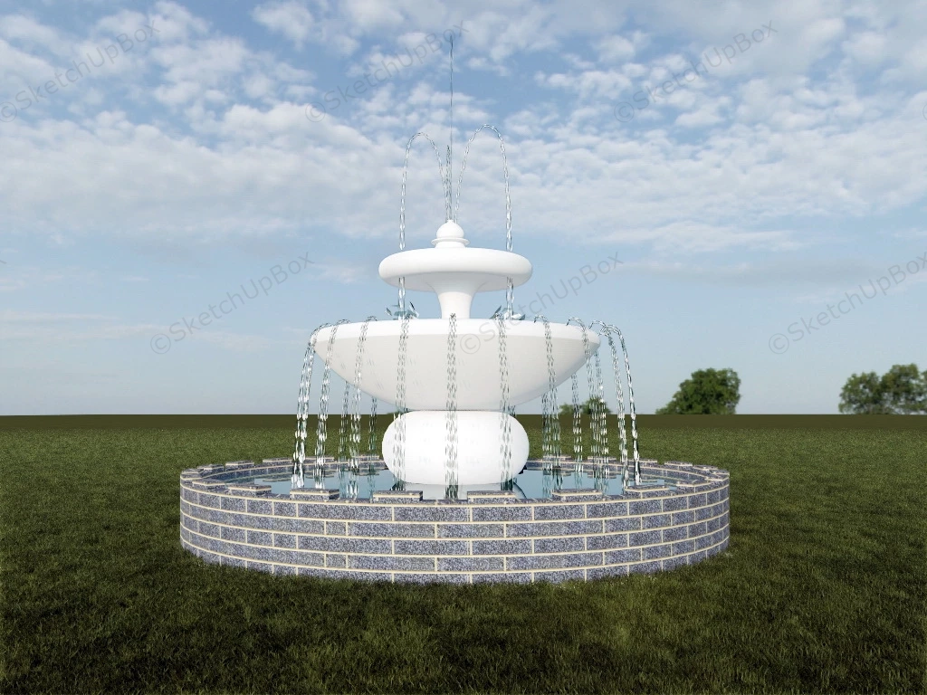 Garden Fountain Ideas sketchup model preview - SketchupBox