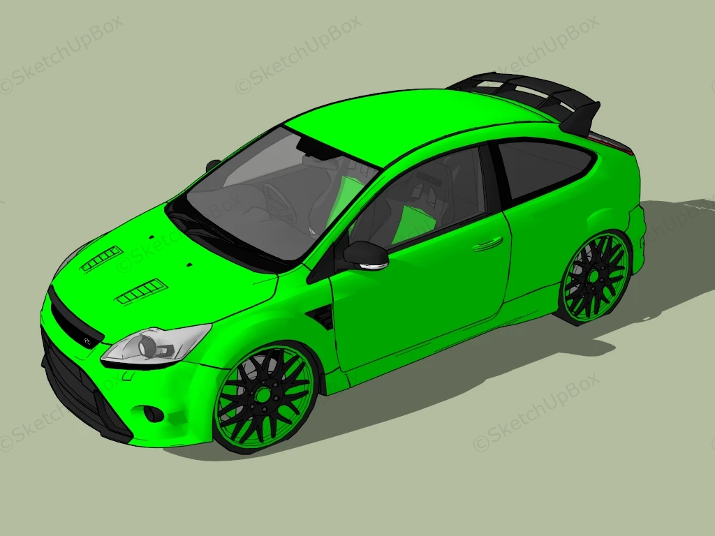 Ford Focus RS WRC sketchup model preview - SketchupBox