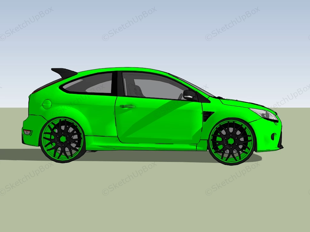 Ford Focus RS WRC sketchup model preview - SketchupBox