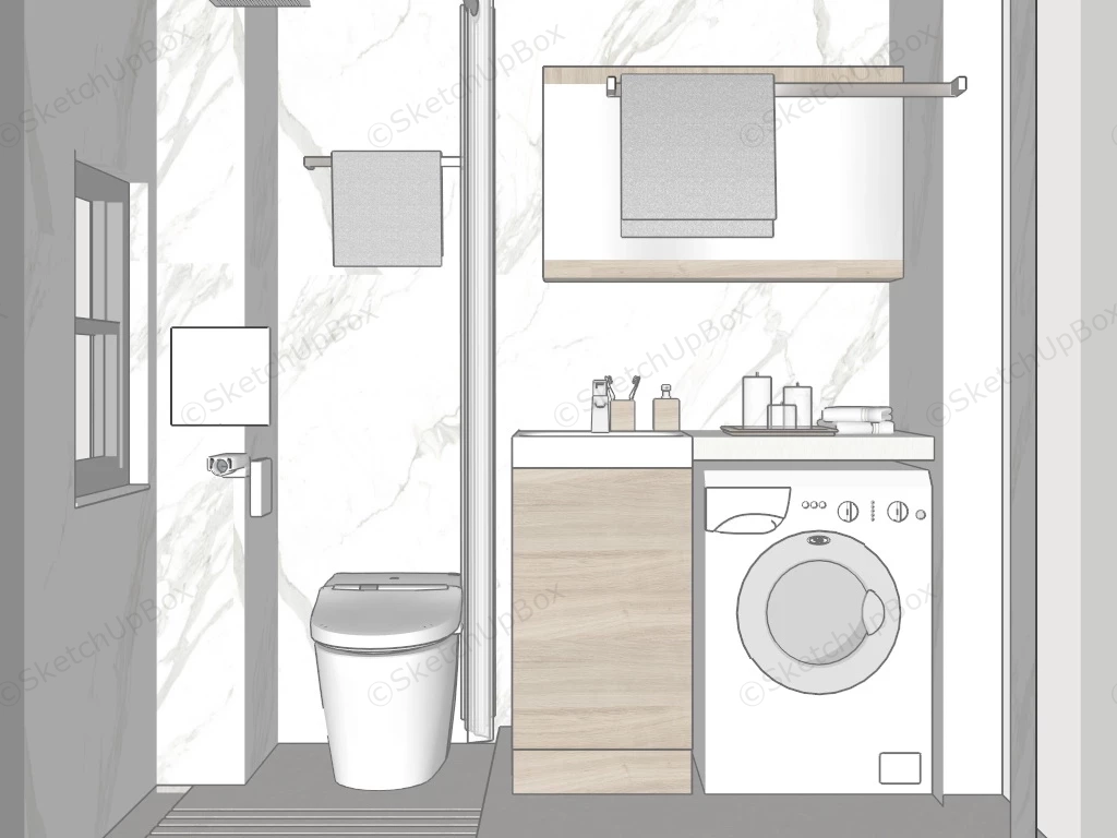 Very Small Bathroom Idea sketchup model preview - SketchupBox