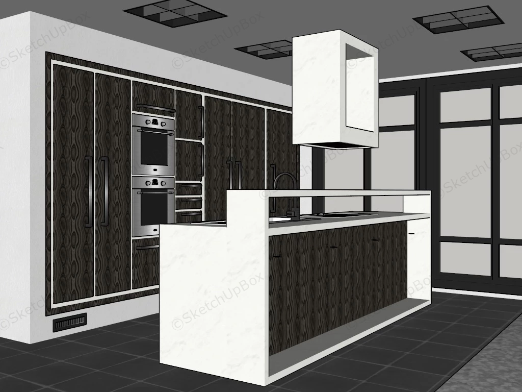 Kitchen Counter And Cabinet sketchup model preview - SketchupBox