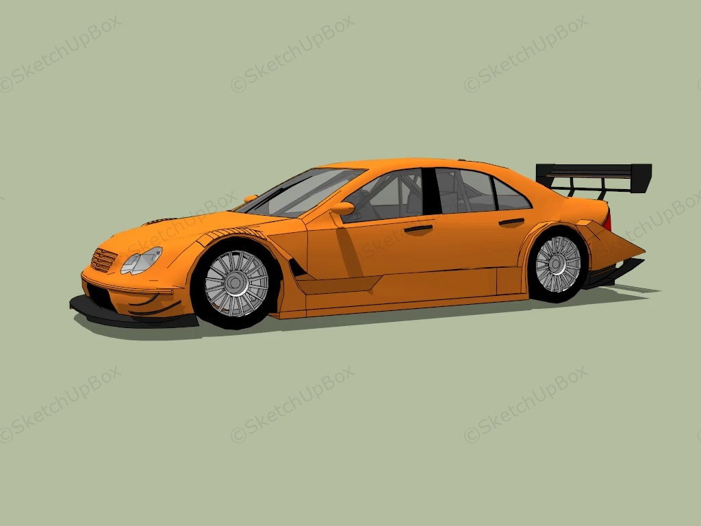 Orange Sports Car sketchup model preview - SketchupBox