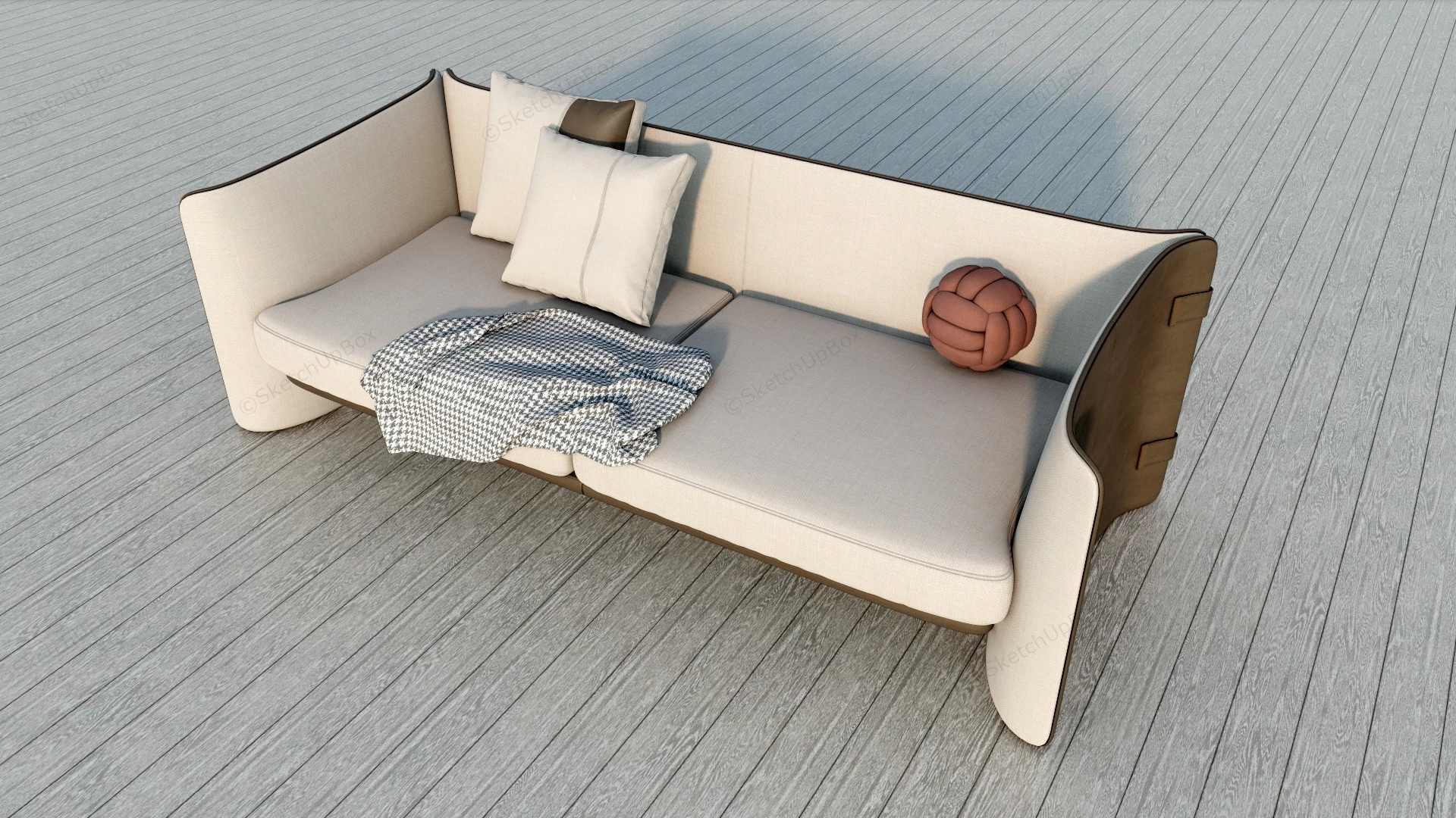 Comfy Loveseat sketchup model preview - SketchupBox