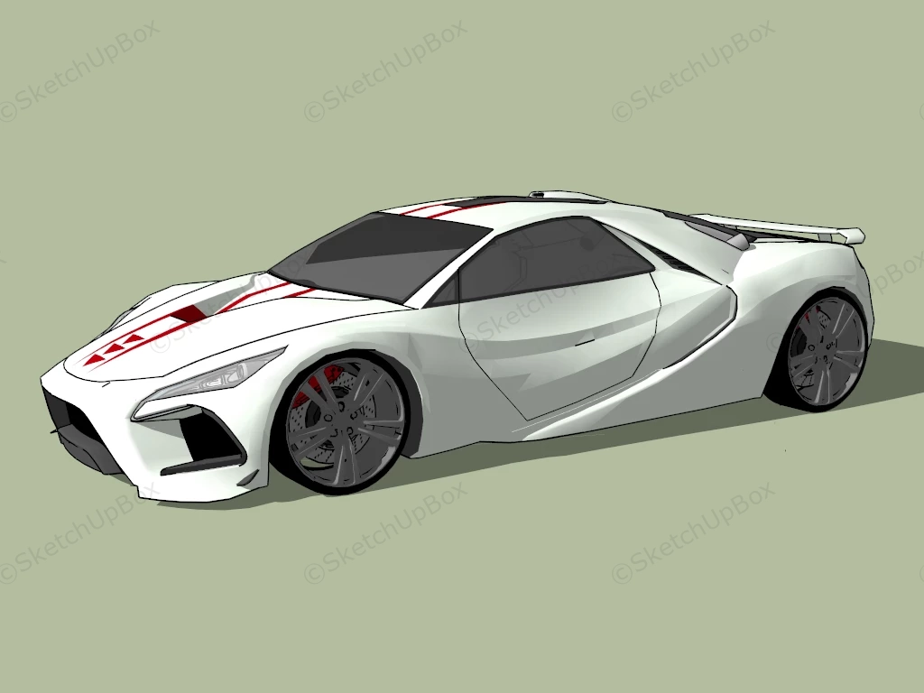 Audi R10 Hypercar Concept sketchup model preview - SketchupBox