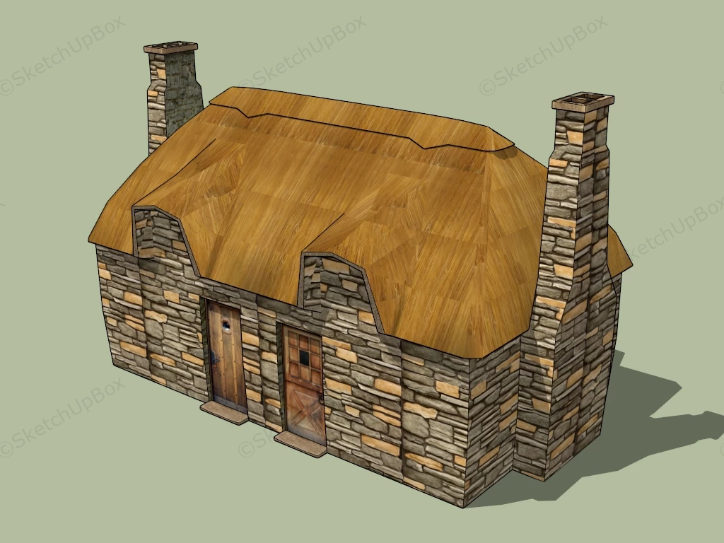 Old Stone Cottage sketchup model preview - SketchupBox