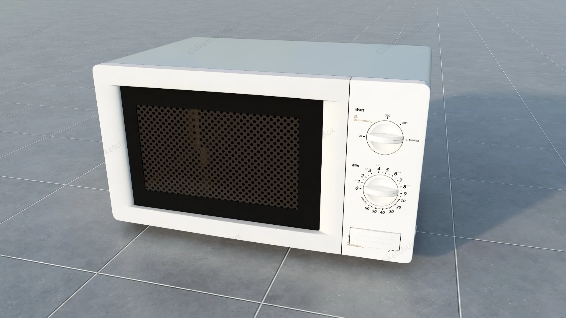 Retro Microwave Oven sketchup model preview - SketchupBox