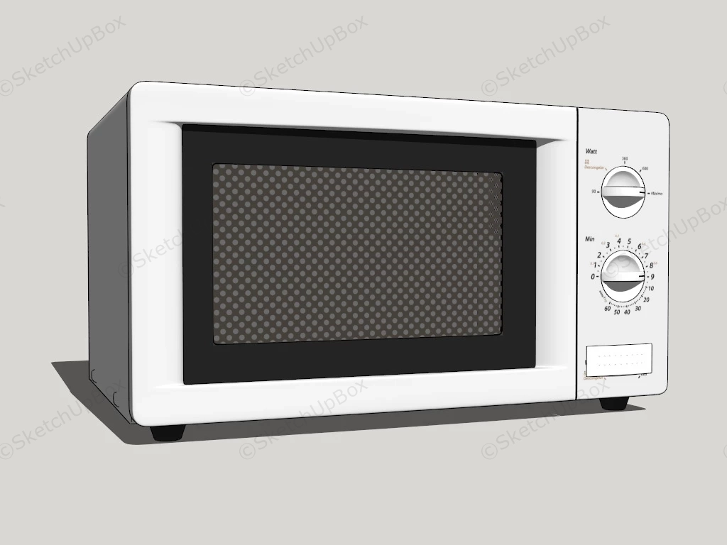 Retro Microwave Oven sketchup model preview - SketchupBox