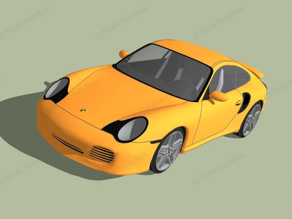 Porsche 996 Carrera sketchup model preview - SketchupBox