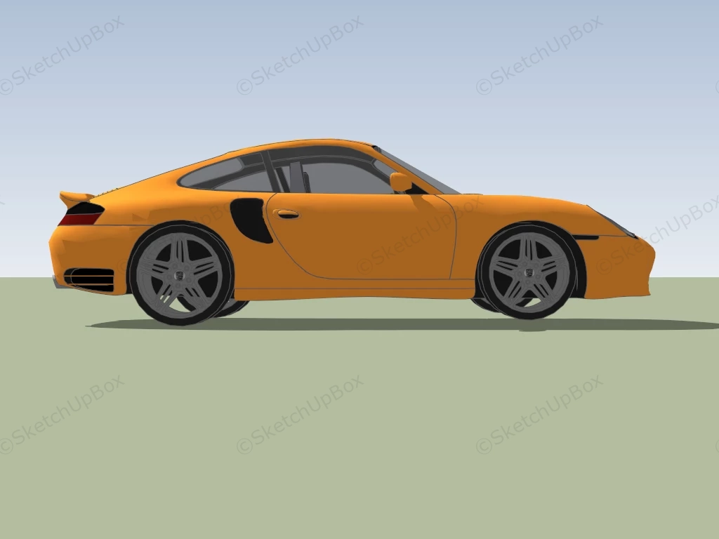 Porsche 996 Carrera sketchup model preview - SketchupBox