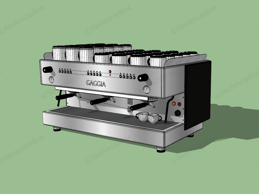 Gaggia Espresso Machine sketchup model preview - SketchupBox