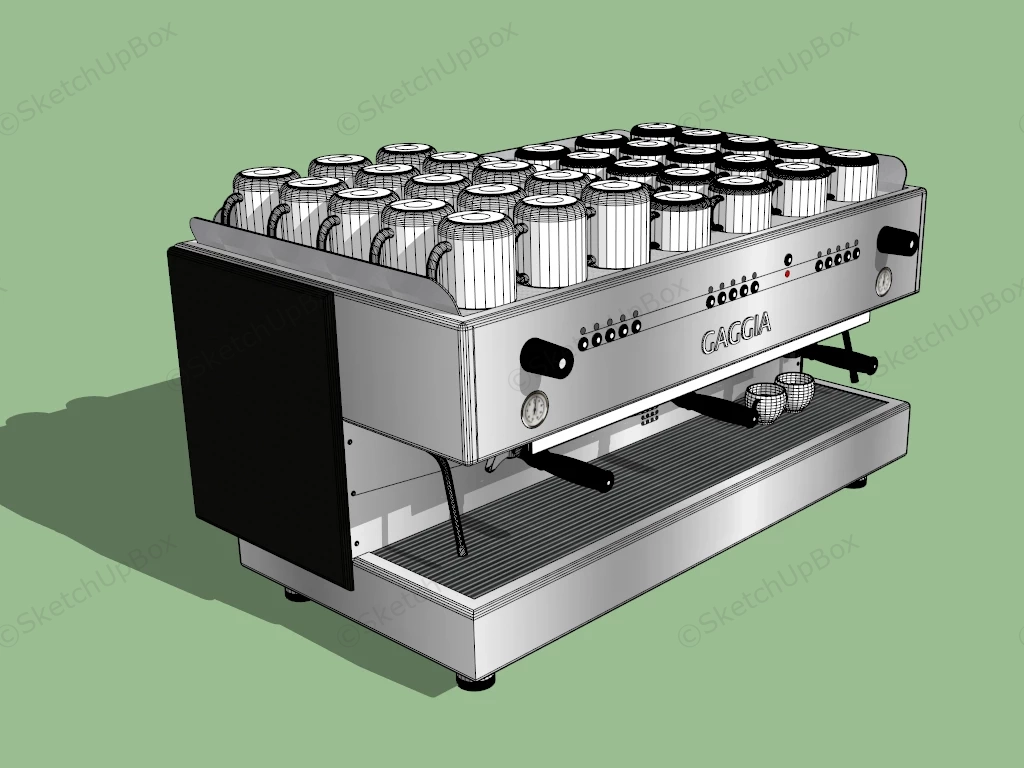 Gaggia Espresso Machine sketchup model preview - SketchupBox