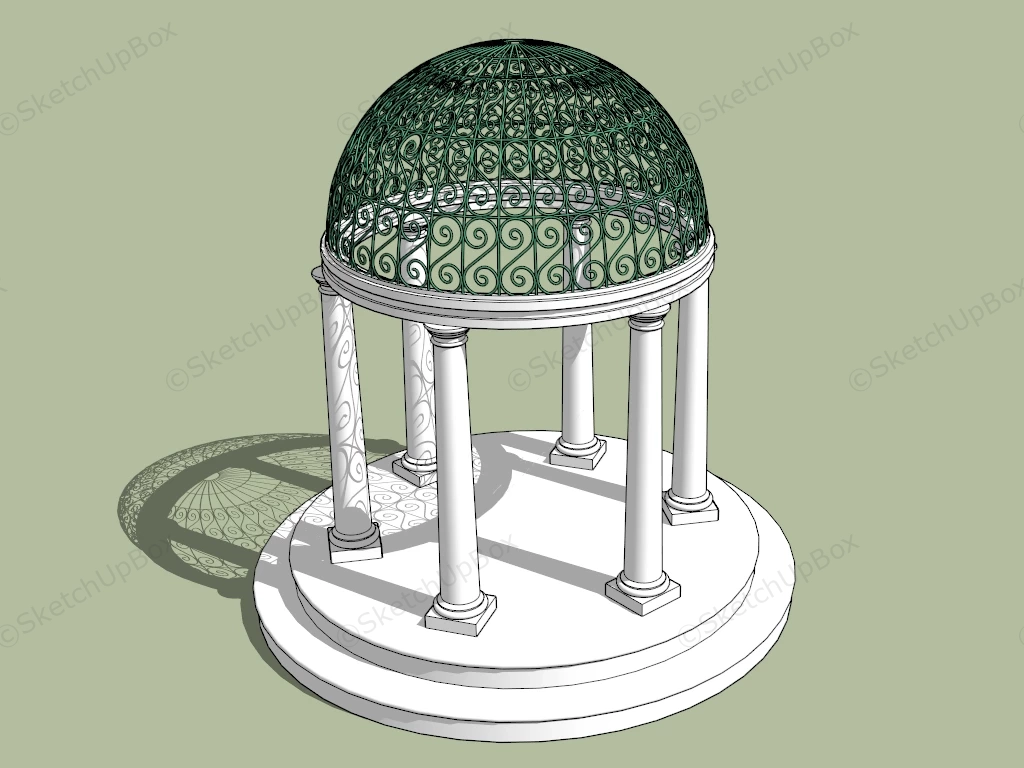 Italian Style Gazebo sketchup model preview - SketchupBox