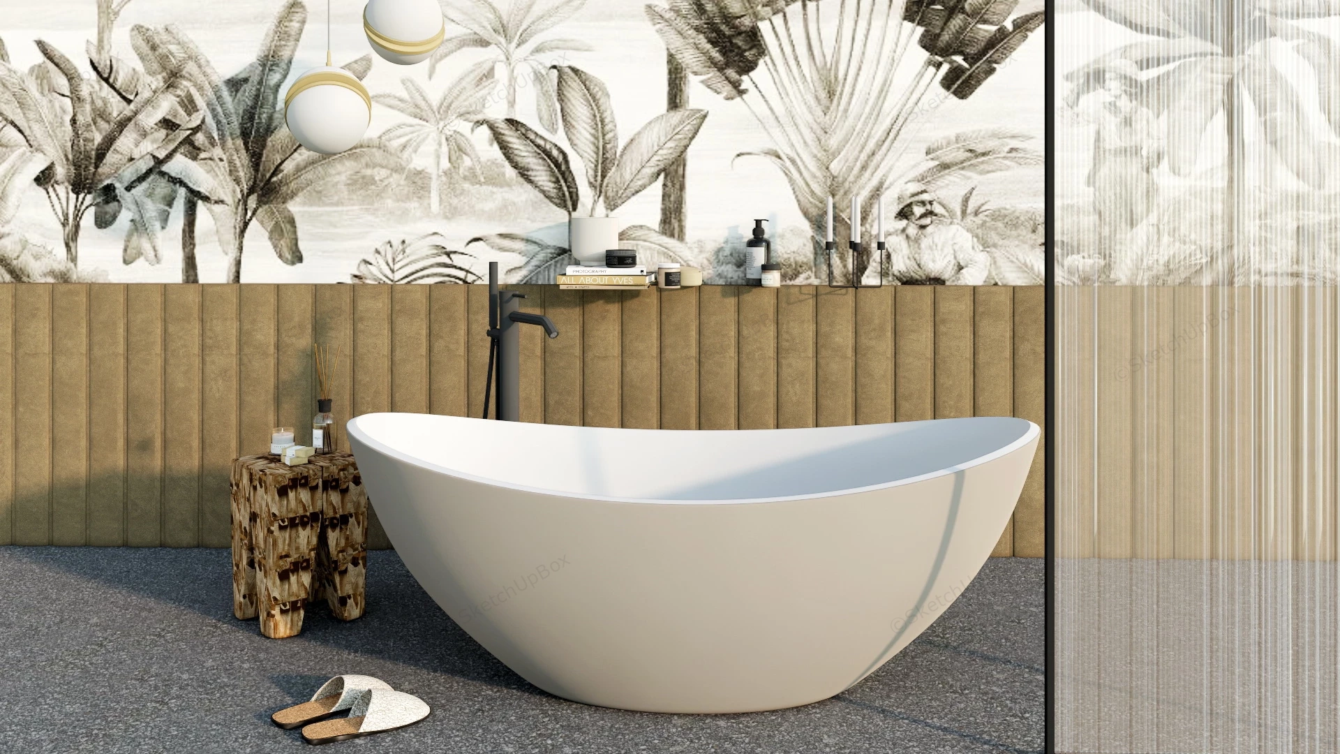 Freestanding Soaker Tub sketchup model preview - SketchupBox