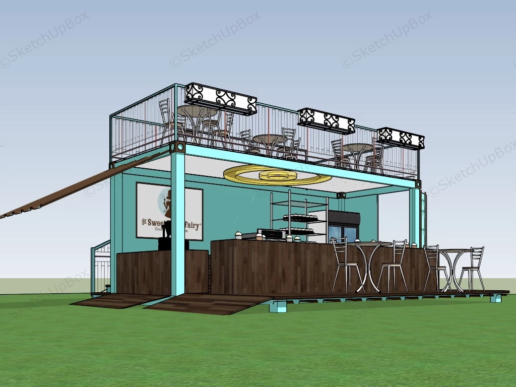 Bakery Shop Shipping Container sketchup model preview - SketchupBox