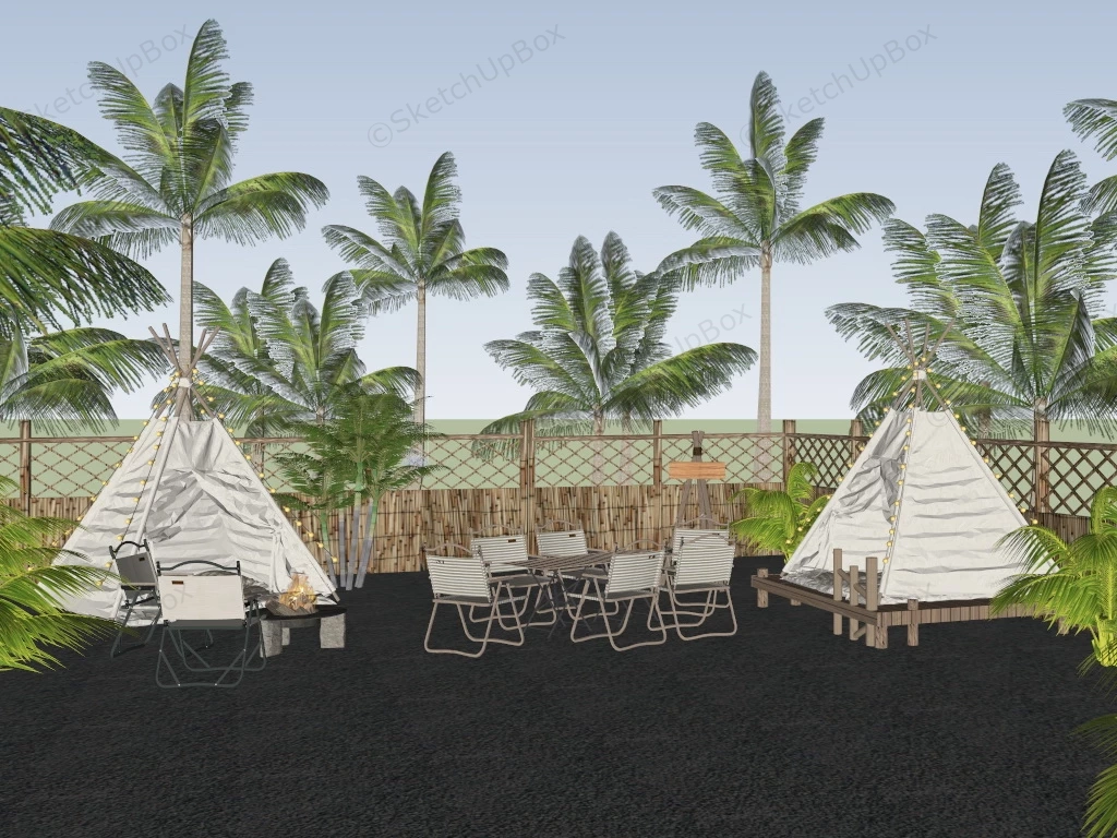 Glamping Site Design sketchup model preview - SketchupBox