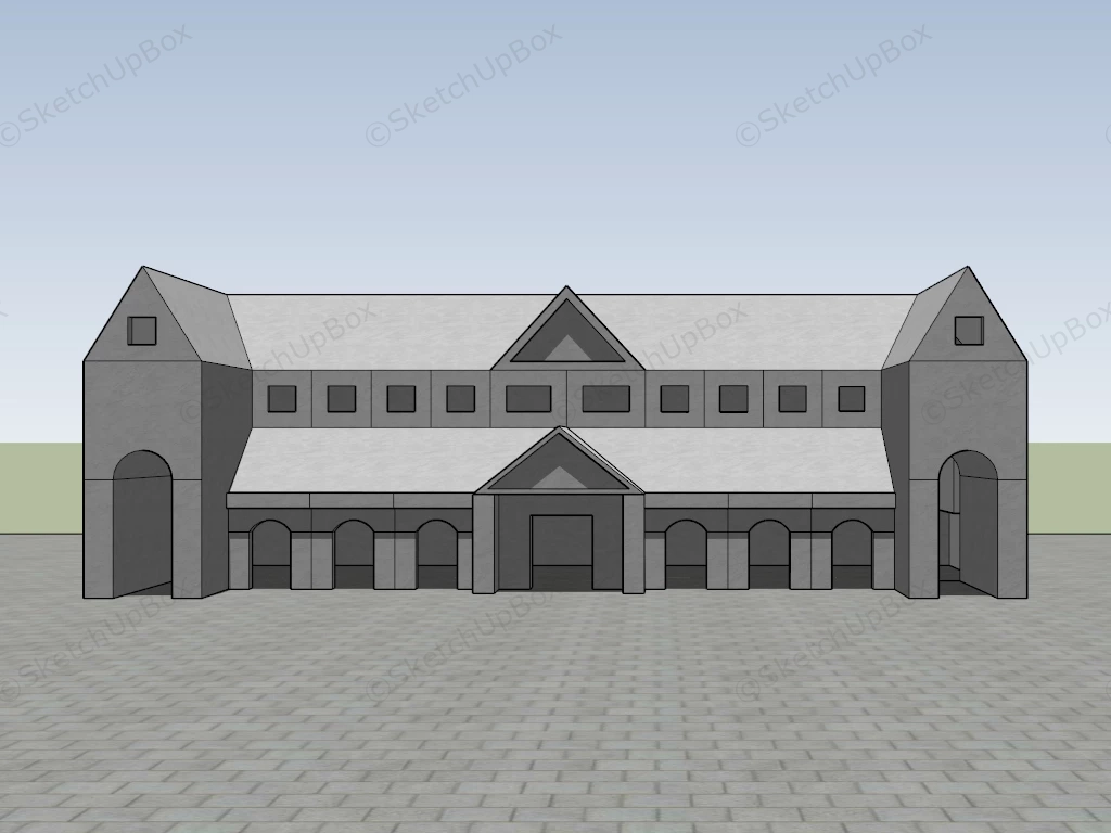 Modern Mosque Design Concept sketchup model preview - SketchupBox