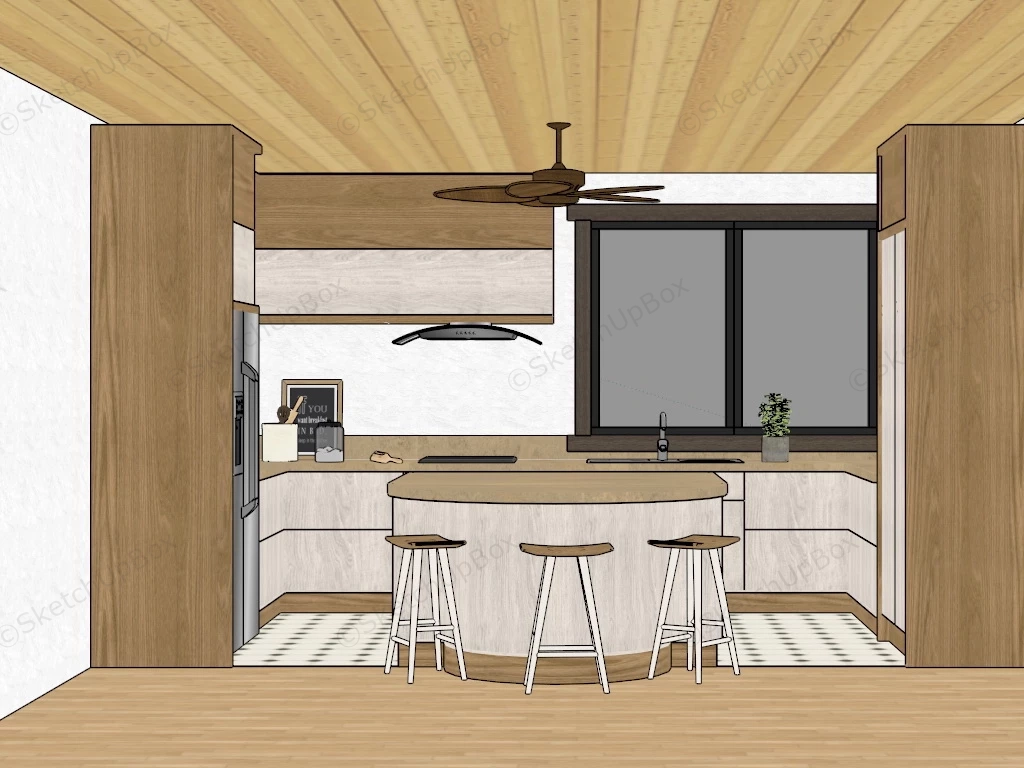 Small Farmhouse Country Kitchen sketchup model preview - SketchupBox