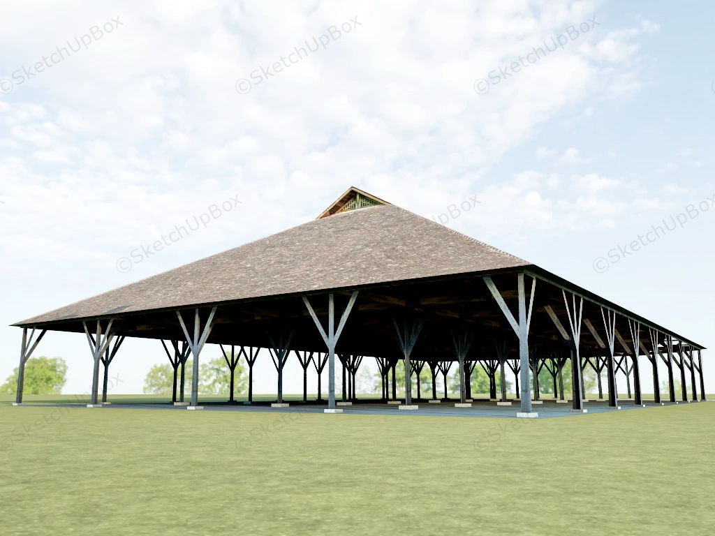 Park Shelter sketchup model preview - SketchupBox