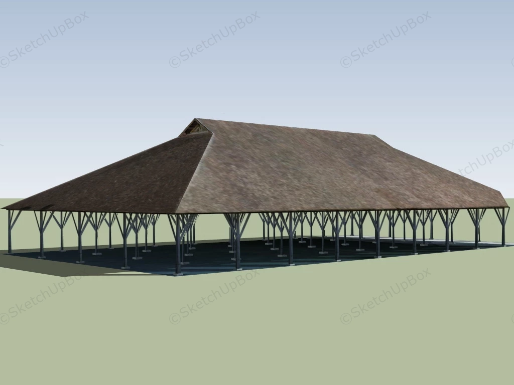 Park Shelter sketchup model preview - SketchupBox