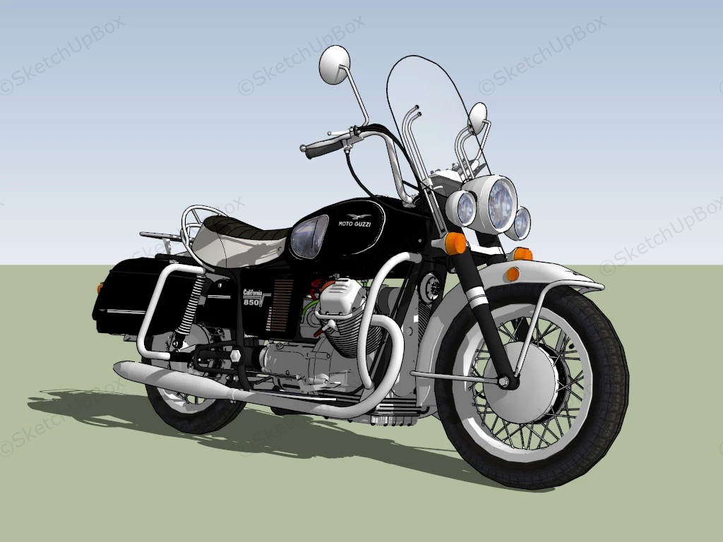 Moto Guzzi California sketchup model preview - SketchupBox