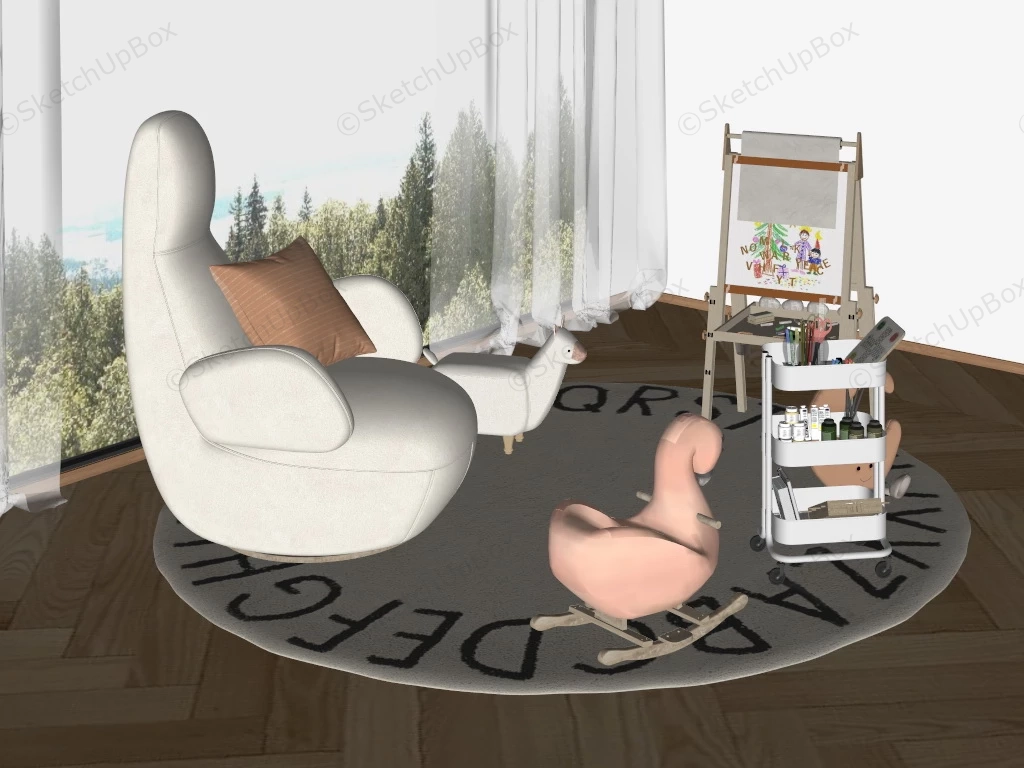 Kids Sofa And Toy sketchup model preview - SketchupBox