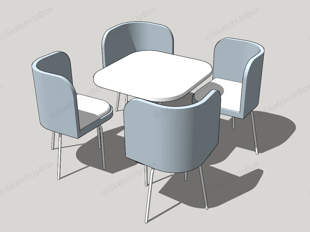 Small Nesting Dining Table Set sketchup model preview - SketchupBox