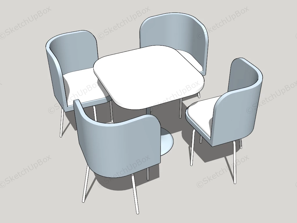 Small Nesting Dining Table Set sketchup model preview - SketchupBox