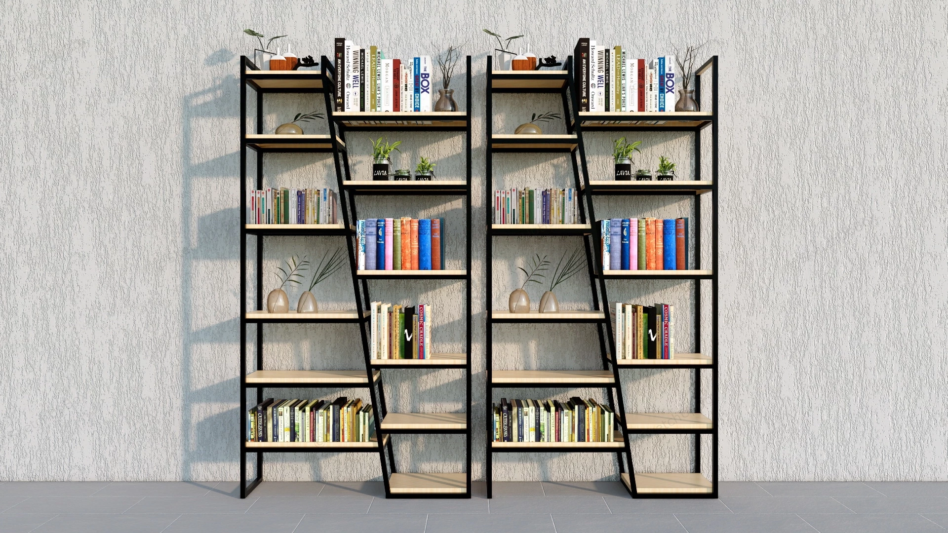 Industrial Bookshelf sketchup model preview - SketchupBox