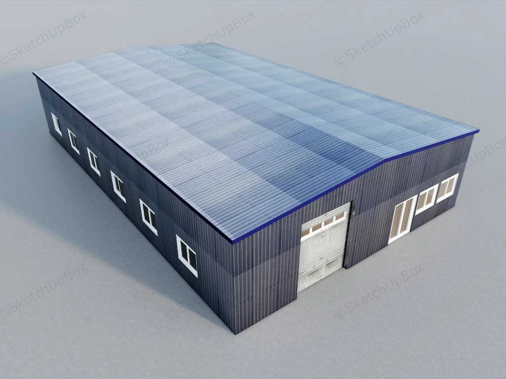 Commercial Warehouse sketchup model preview - SketchupBox