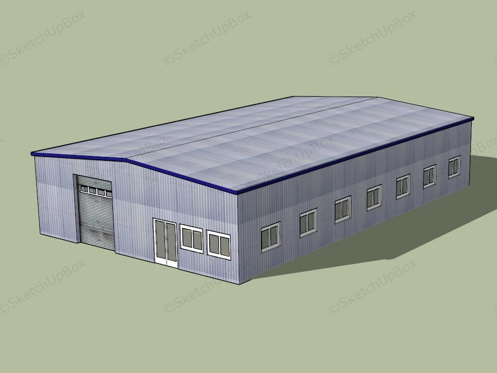 Commercial Warehouse sketchup model preview - SketchupBox