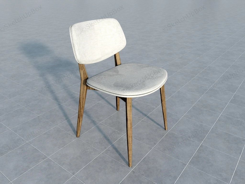 Wooden Dining Chair sketchup model preview - SketchupBox