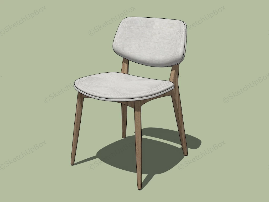 Wooden Dining Chair sketchup model preview - SketchupBox