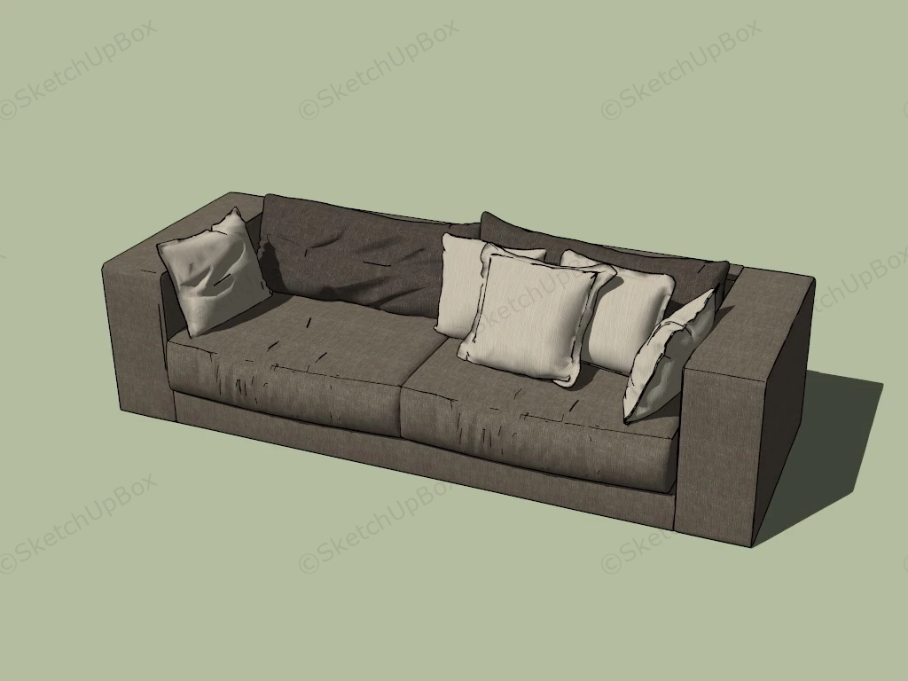 Small Apartment Sofa sketchup model preview - SketchupBox