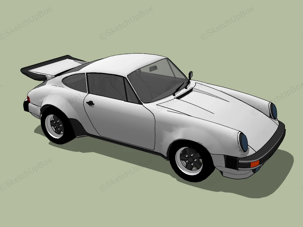 Porsche 911 Turbo sketchup model preview - SketchupBox