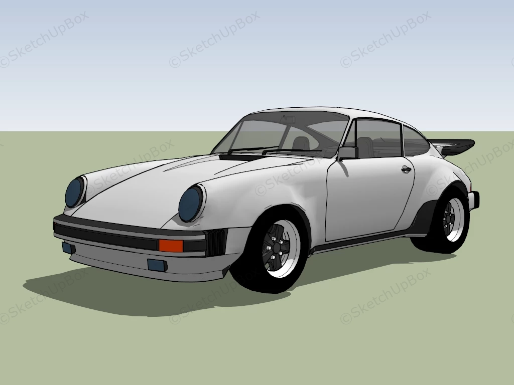 Porsche 911 Turbo sketchup model preview - SketchupBox